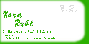 nora rabl business card